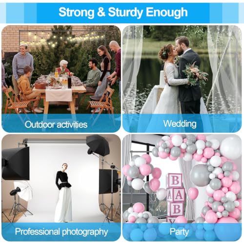 Image of EMART 10x7Ft Heavy Duty Backdrop Stand, Adjustable Banner Stand for Photo