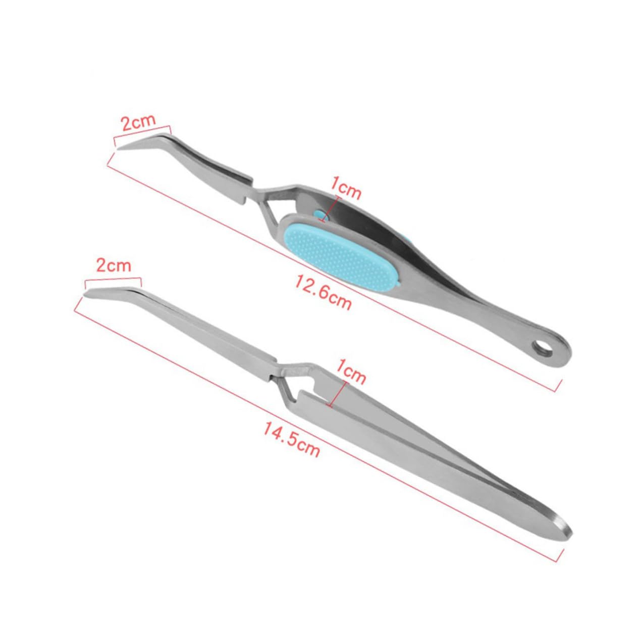PartyKindom Quality Nail Shaping Tweezer Set Includes Pincher Clip and Cuticle Pusher for Nail Art