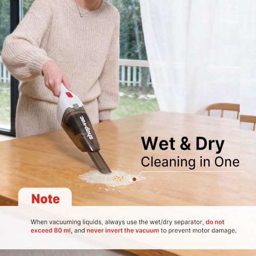 Image of Shop-Vac Wet /Dry Handheld Vacuum Cordless, Wall-Mounted Hand Vac, White