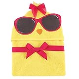 Hudson Baby Unisex Baby Cotton Animal Face Hooded Towel, Cool Chick, One Size