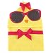 Hudson Baby Animal Face Hooded Towel, Cool Chick