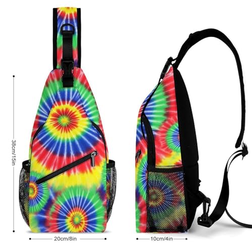 Fashion Dress Decor Sling Backpack Shoulder Bag, Day Pack, Chest Shoulder Bag For Men And Women Tie Dye2