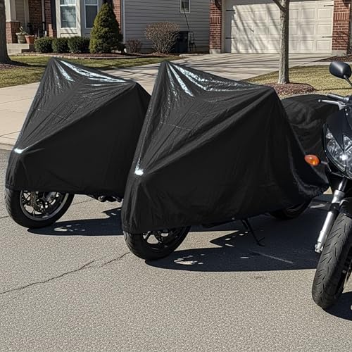 Image of 250 GSM HDPE Tarpaulin 6 X 9 Feet I Heavy-Duty Waterproof Non-Filler Sheet for Car Parking Shed, Tin Shed, Bike Cover, Outdoor Rainproof Tent, Garden, (Black)