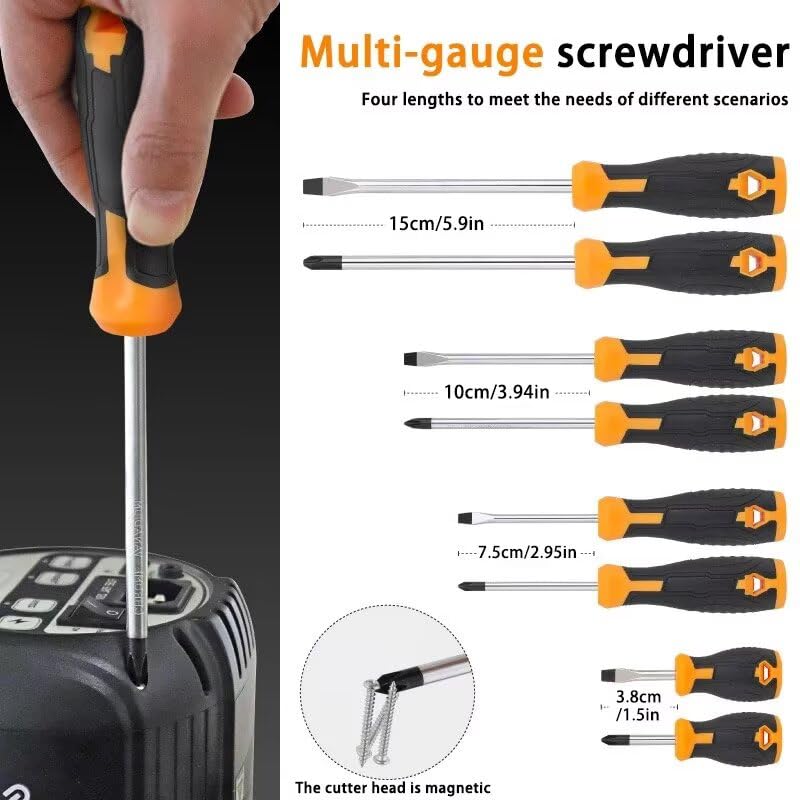 Magnetisches Schraubendreher-Set, 73-teiliges Set, CR-V-Handwerkzeuge mit 360°-flexibler Stange für Elektronik-Reparatur, Präzisionswerkzeug-Set