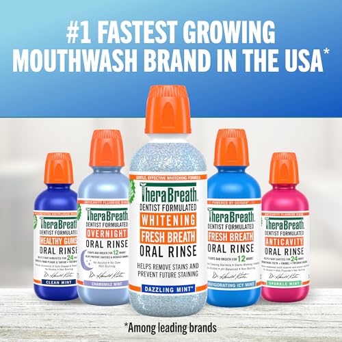 TheraBreath Whitening Mouthwash, Dazzling Mint, 1 Liter - image 7