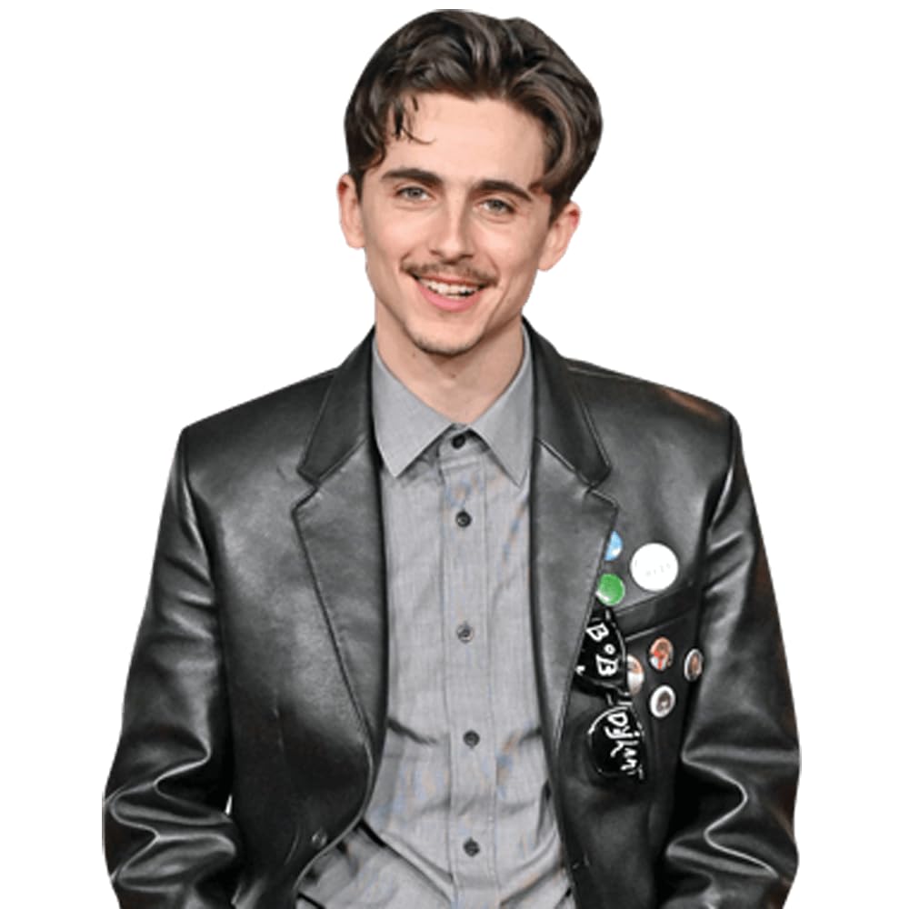 Timothée Chalamet (Leather Jacket) Half Body Buddy Cutout