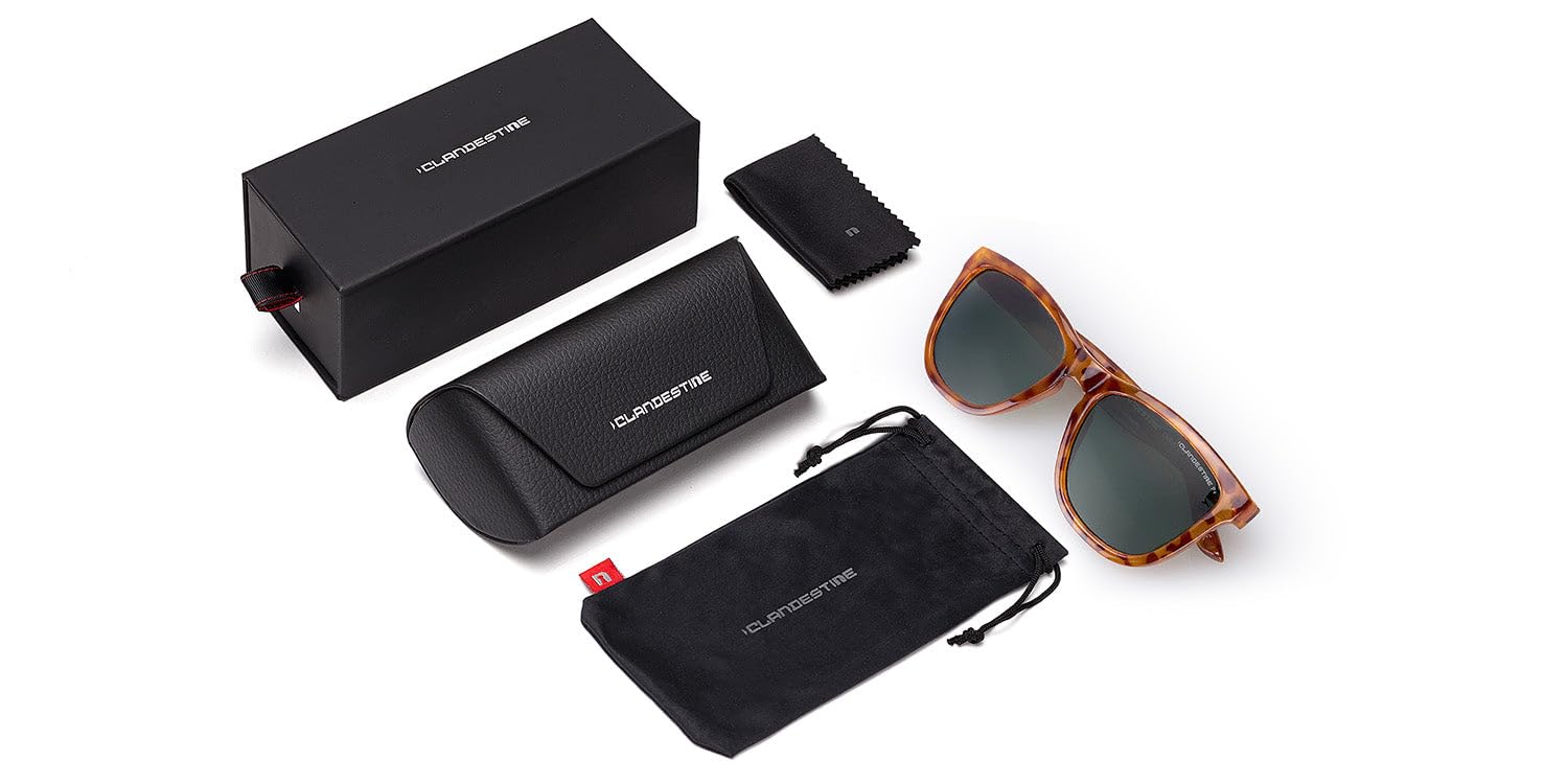 CLANDESTINE - Occhiali da Sole Highbrow - Lenti HD in Nylon e Montatura in TR90 - Occhiali da Sole Unisex - Smart Vision Technology - Più Nitidezza e Meno Riflessi