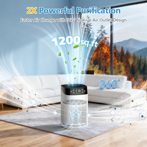 Image of BK08 Replacement Filter Compatible with KOIOS Air Purifiers, 3-in-1 HEPA High-Efficiency Activated Carbon BK08 Filter for Large Room Pet Hair Smoke Odor Pollen, 2 Pack