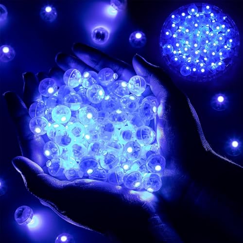 GoldRock LED Ballons Lichter, 100 Stk Mini Led Licht, Leuchtende Luftballons, Ballonlichter Blau, Lâ€¦ – Vignette