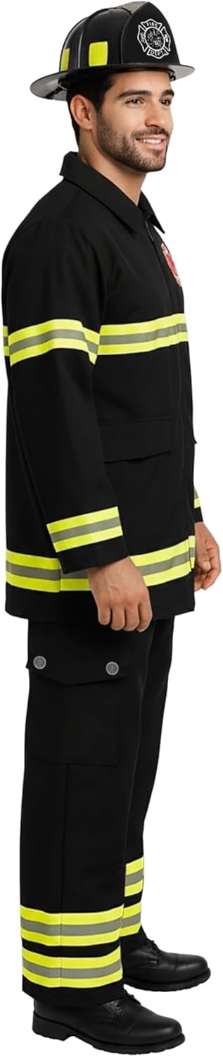 Morph Fireman Costume For Men With Firefighter Hat, Firefighter Costume Mens, Halloween Costumes For Men