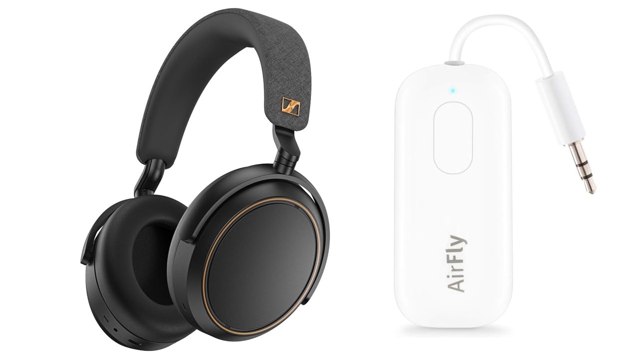 ヘッドホン Sennheiser momentum4 + air fly pro Sennheiser Momentum 4 Special Edition Headphones, Black with