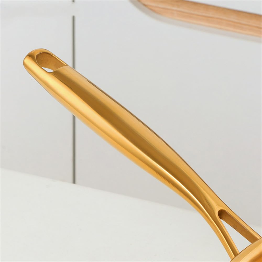 Bratpfanne aus Edelstahl 304, 28 cm, hochwertige Pfanne zum Braten von Steaks, antihaftbeschichtete Pfanne, Allzweck-Induktionsherd, Wok-Kochgeschirr, Regenbogen