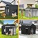 Outdoor Dog Kennel Cover - Full Coverage 600D Heavy Duty All Sides Open Dog Kennel Insulation Cover with Transparent and Breathable Mesh Window Cover Only,Black,6.5×6.5×5.8FT