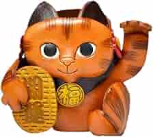 Amazon | 招き猫/縁起物 動物 本革製 メガネスタンド/小物入れ
