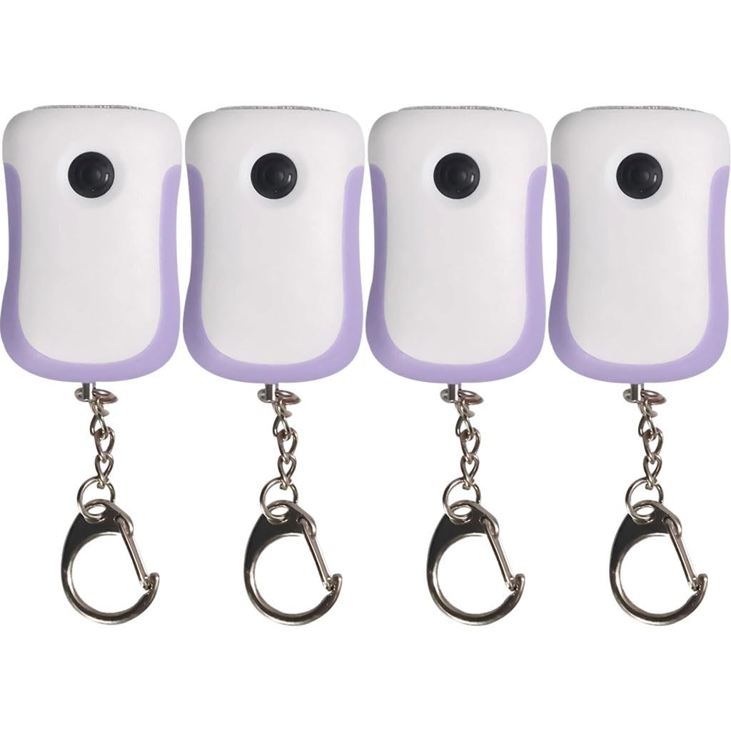 Set di Torce da Viaggio Aziendali da 2/4/6 Pezzi, Torcia Portatile Autoalimentata, Torcia di Emergenza A Manovella, Mini Portachiavi Luminoso(Purple Color,Set 2)