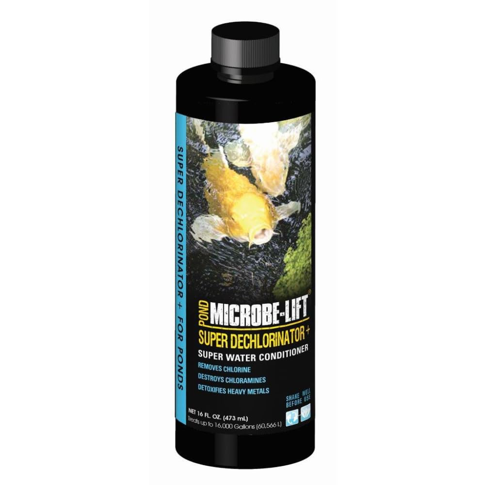 Super Dechlorinator Plus, Highly Concentrated for Pond Dechlorination and Water Conditioning, 16 Fl Oz