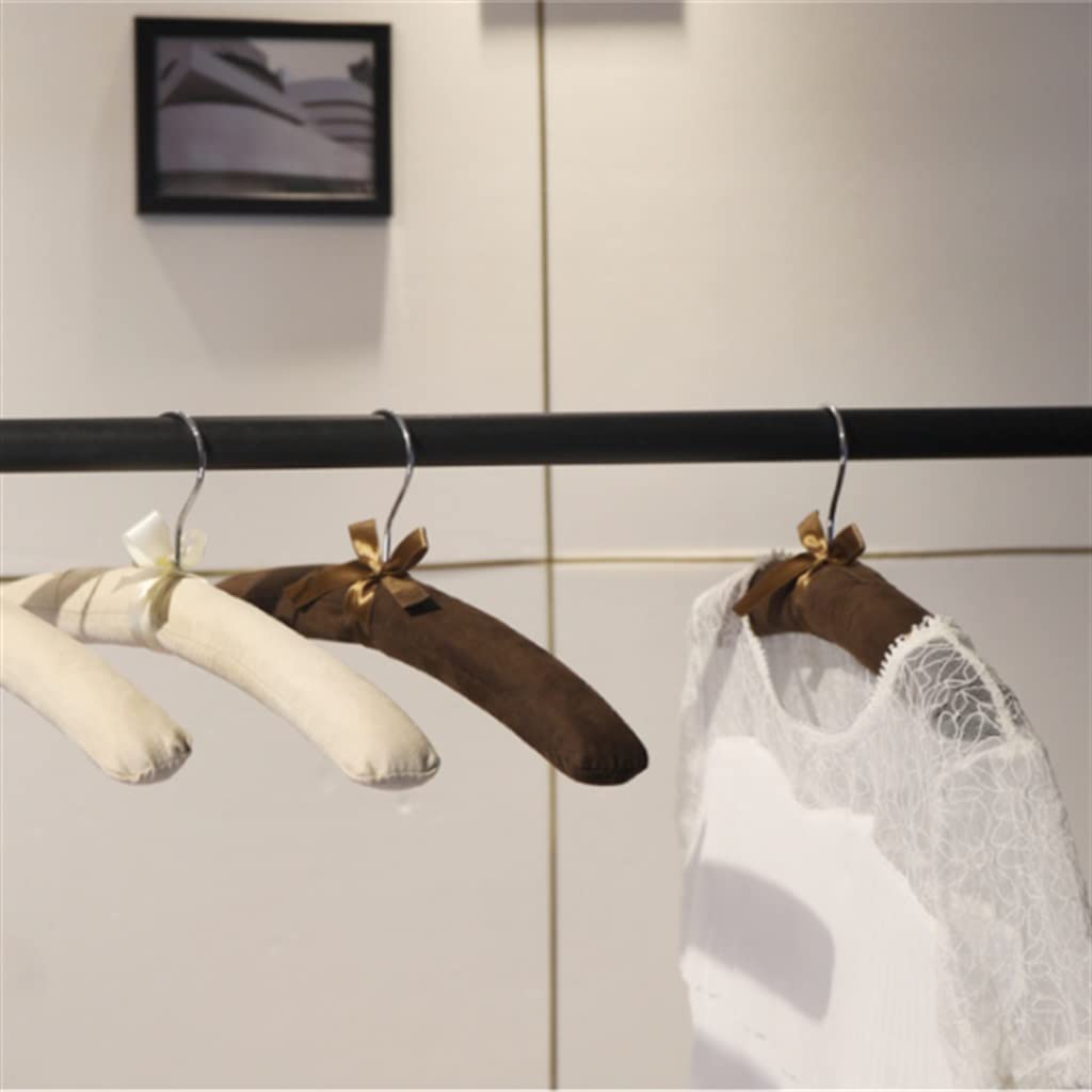 Tkanina tekstylna jest zawinięta w torbę z bilardową sweter bez pośpiechu ubrania do wsparcia wieszaka na ubrania domowe (Color : Beige, Size : 38.5 * 17cm)