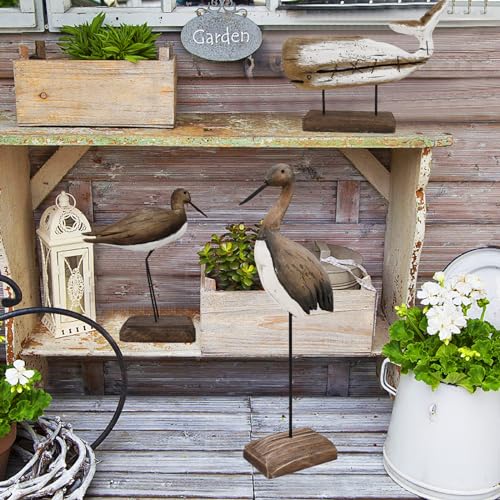 Estatua de Madera de Grulla para Decoración Náutica miniatura 6