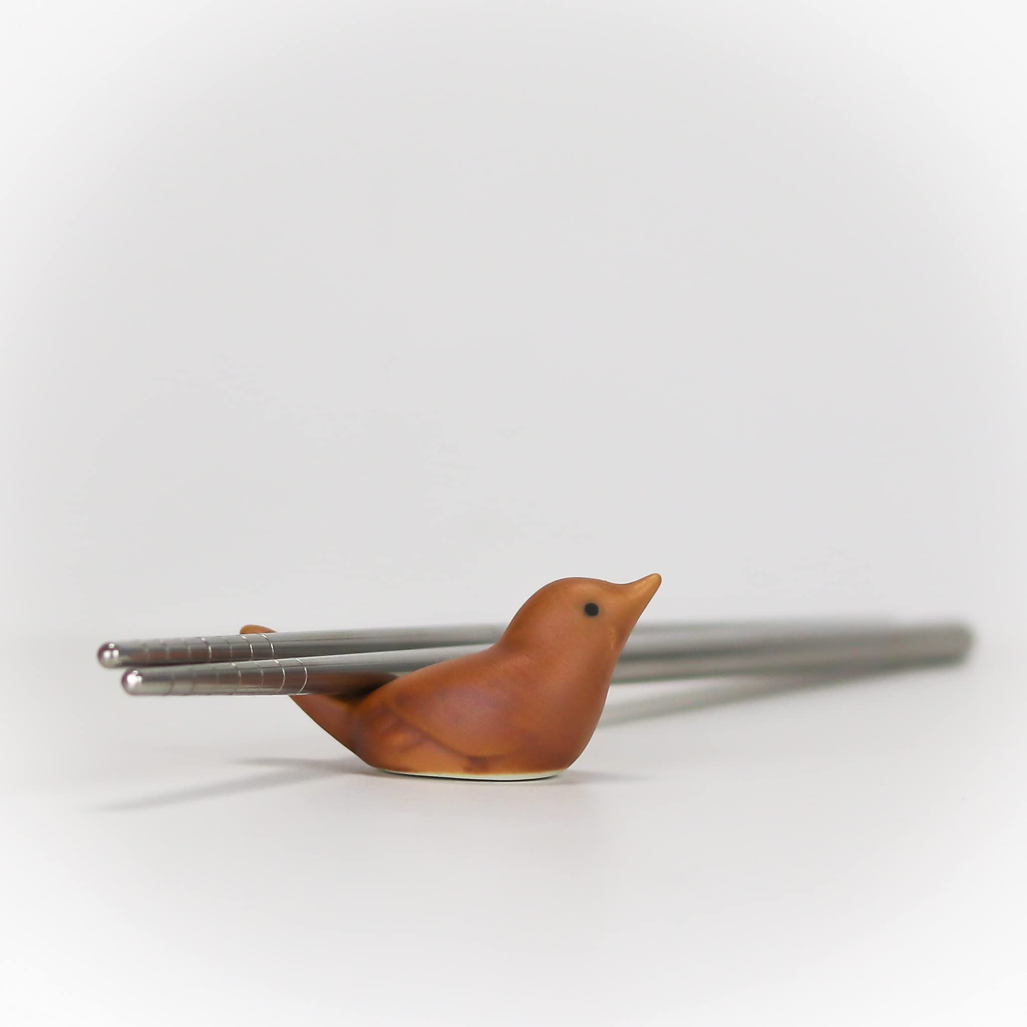 Brown Bird Chopstick Rest 55x25x25mm (Made in Japan)