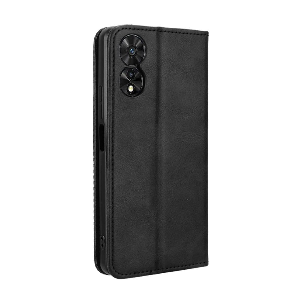 SDTEK Custodia per TCL 505 Pelle Case Libro Portafoglio Magnete Folio Flip Cover Pouch (Nero