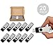 TOPESEL 20PCS 2GB Bulk USB 2.0 Flash Drive Swivel Memory Stick Thumb Drives Pen Drive (2G, 20 Pack, Black)