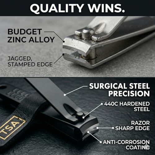 Image of Earth & I Manicure Kit for Men: TSA Compliant Nail Clipper Grooming Set