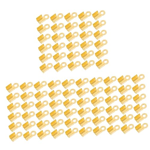 IWOWHERO 3sets Jewelry Fasteners Bead Clamps for Jewelry Circle Crimps for Clamp Cord Ends Ends Cord Caps Safe Easy 500pcs*3