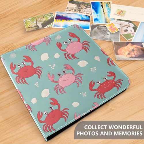 Álbum de Fotos Scrapbook Auto Adhesivo DIY, Encabezado de Cangrejos de Mar, Encuadernador de 3 Anillos, 40 Páginas, 8x10 para Recuerdos miniatura 5