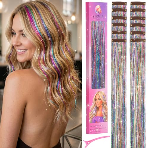 Clip In Hair Tinsel Extensions for Party Festival Gift Hair Accessories