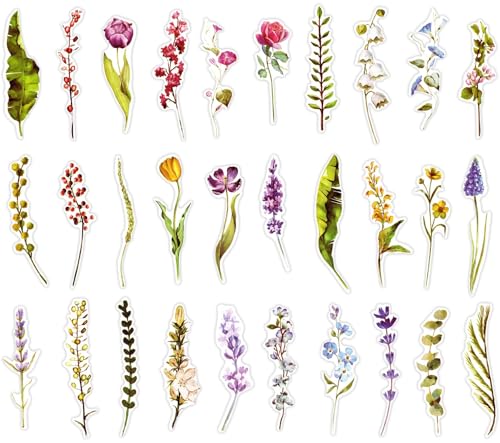 Colorful Flower Bookmarks 30 PCS (Unknown Flower)