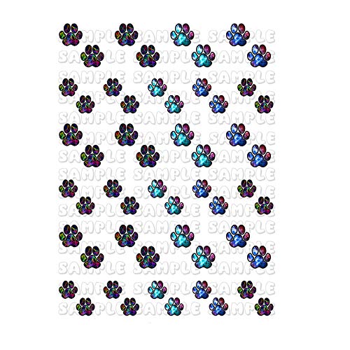 Colorful Paw Prints Animals #Paw102 Dogs Paws Nail Art Decals