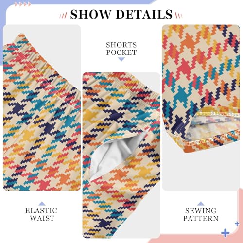 Check Plaid Blue Red Yellow Boys Pants for Kids Jogger Pants with Pockets S-XL4