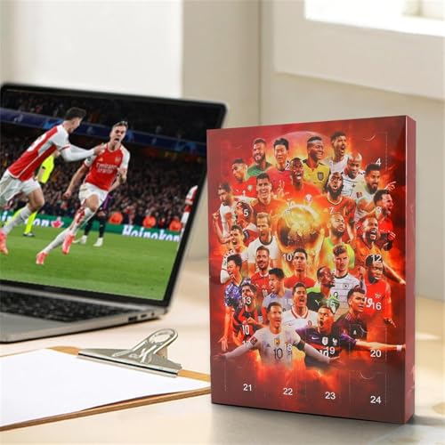 Fußball-Adventskalender 2025, 24 Tage Weihnachts Adventskalender Jungen...