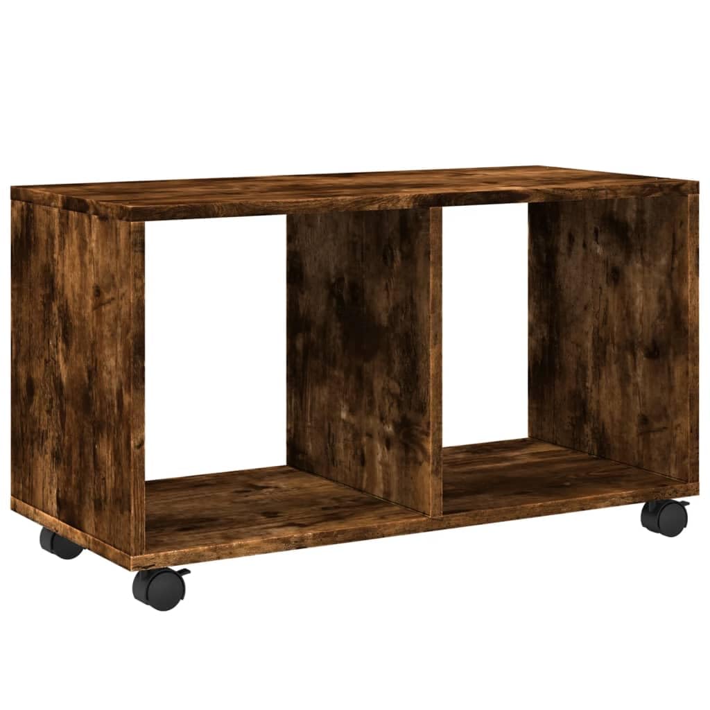 vidaXL Szafka na kółkach, przydymiony dąb, 72x33x42,5 cm, szafka pod biurko, kontenerek biurowy, stolik nocny, kontenerek, mobilna szafka na kółkach