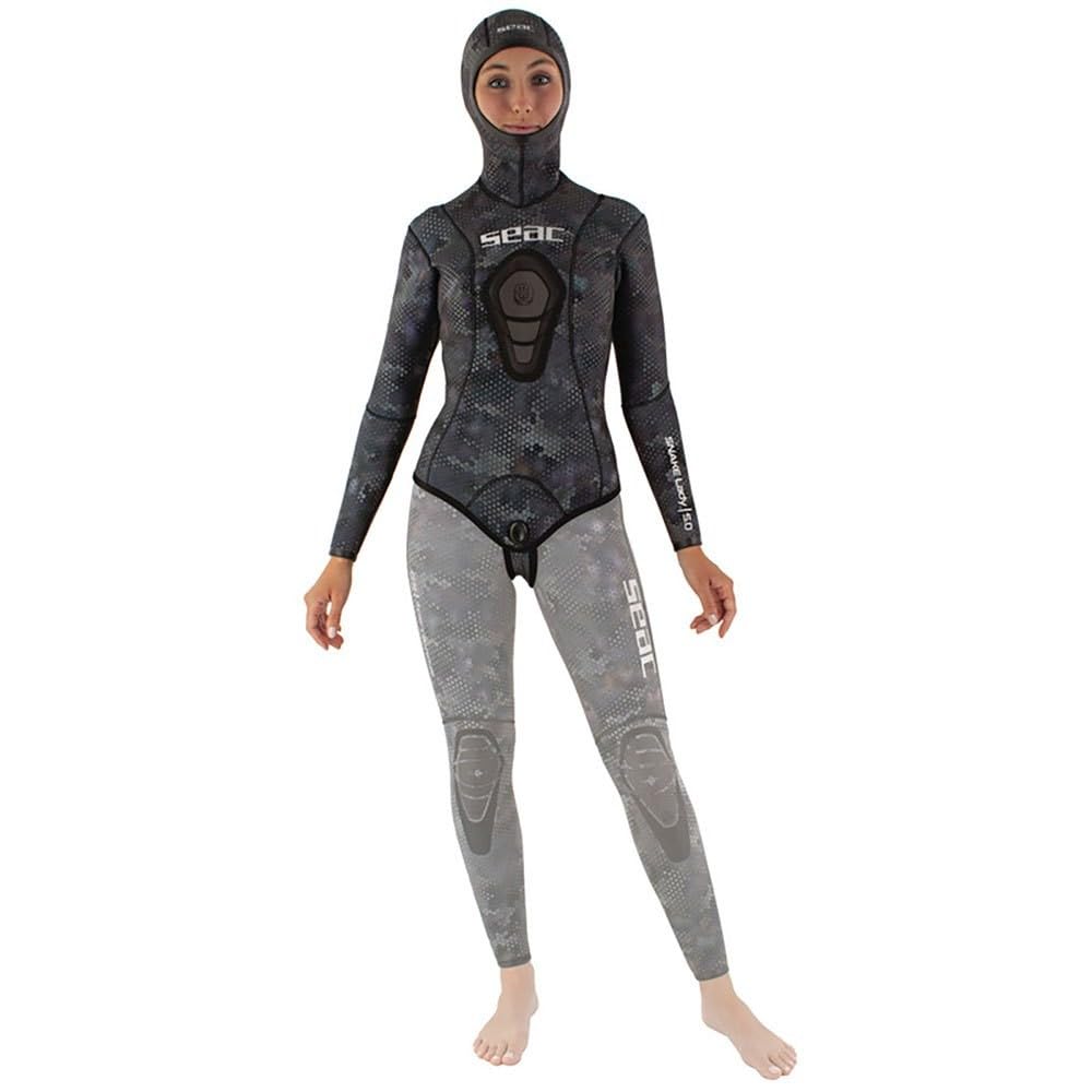 Seac Giacca Snake Lady, giacca da 5 mm con cappuccio per subacquea, 100% neoprene UltraStretch