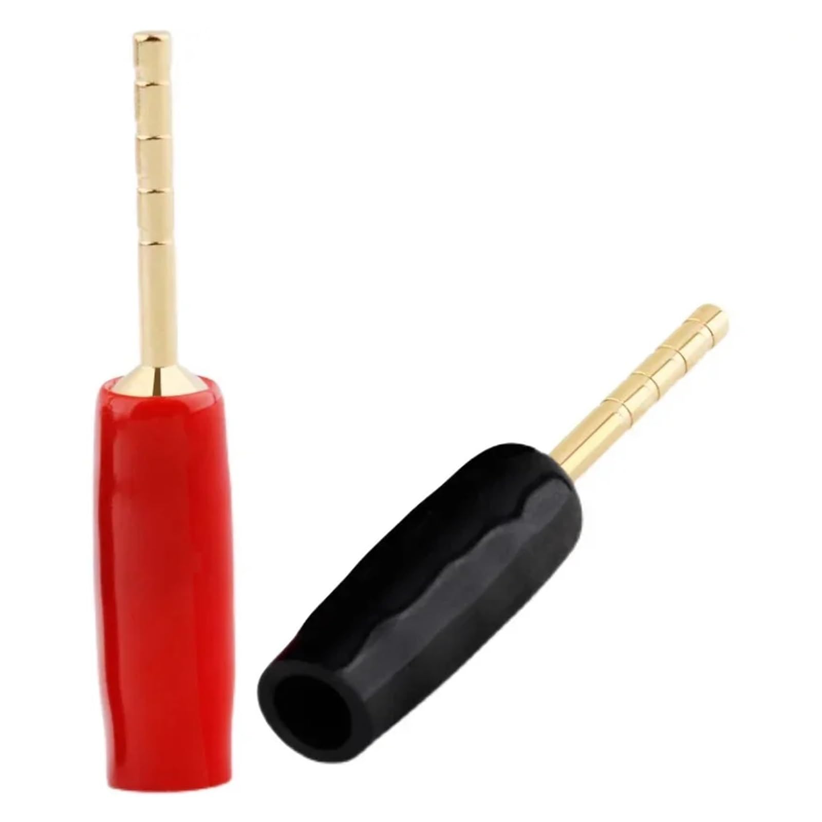20 pièces 2mm plaqué or Type de vis petite broche de prise connecteur de câble de haut-parleur en cuivre mâle droit(20 Black)