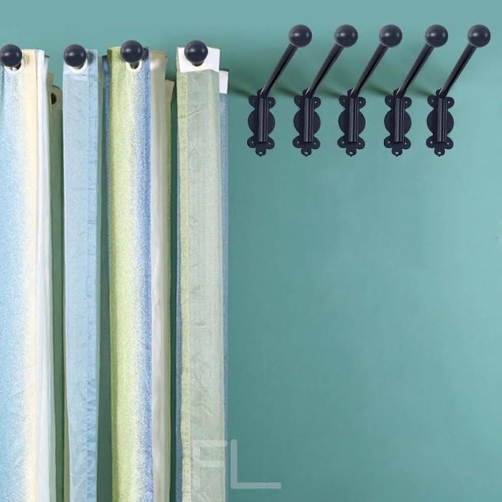 Verstellbare 71,1 cm matte Gardinenstangen, 2 Stück, stilvolle Gardinenstangen mit Schwingarm, für Heimdekoration, perfekt für Wohnzimmer und Schlafzimmer, Fensterbehandlungen