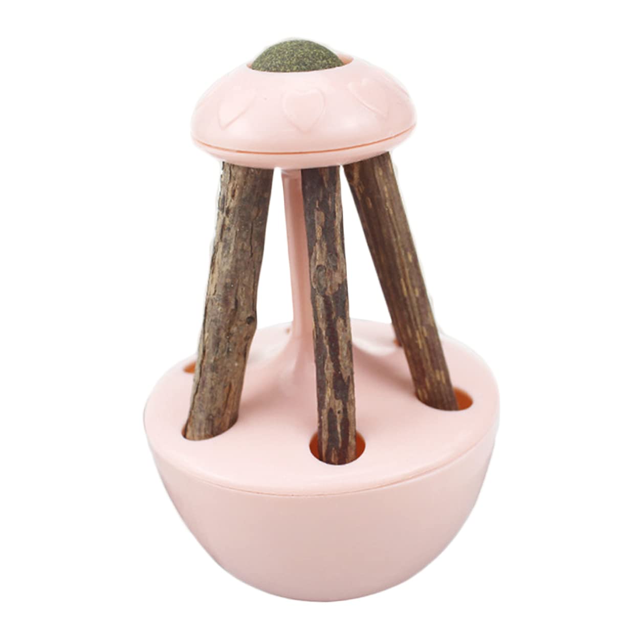 Tumbler interactif pour chat éducatif COLLBATH accessoire rose stimulant pour l'intelligence