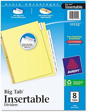 Amazon Avery 8タブクリアworksaver ビッグタブ用紙dividers インデックス 仕切りカード 文房具 オフィス用品 Amazon Avery 8タブクリアworksaver ビッグタブ用紙dividers インデックス 仕切りカード 文房具 オフィス用品