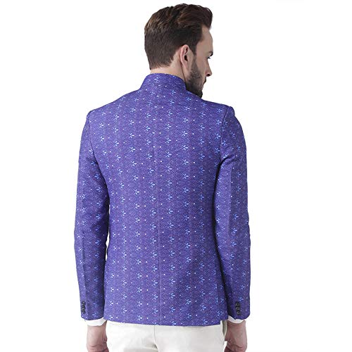 Image of Hangup Mens Blazer Size 36 (D39 5Button Blazer 36P) Blue