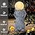 Solar Garden Decor Cat Moon Outdoor Statue and Figurine Lights, Outdoor Patio Sculpture Decor LED Light Gifts for Mom or Daughter, Garden Statues Birthday Gifts for Women Home and Yard with Solar Lamp