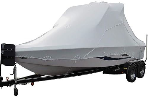 Cubierta para barco de torre de vigilia de 21 a 27 pies  Cubre el 100% del barco por encima del riel de frotamiento  Cubierta impermeable resistente