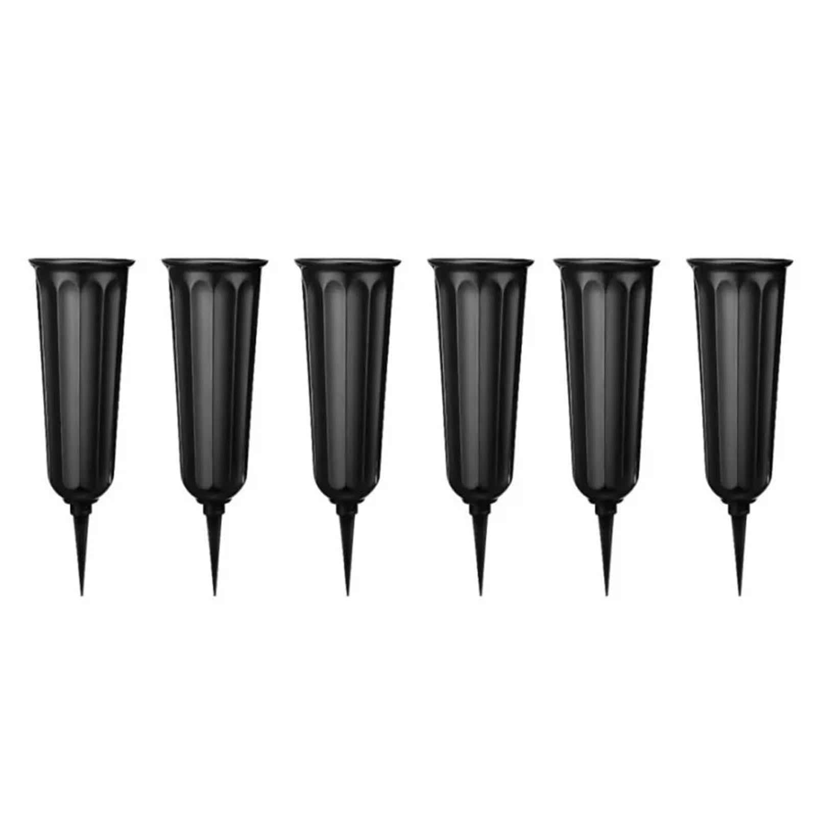 Grave Vase With Spikes Plastic Floral Holder Artificial Fresh Flowers Memorial Cemetery Decoration In Ground For mourning