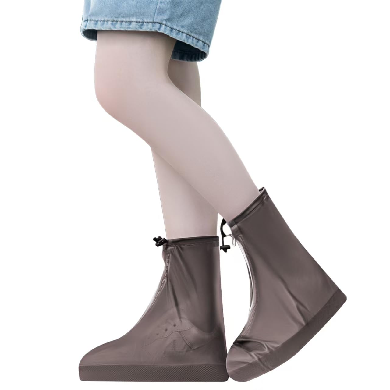 Wetinforu Waterproof Shoes Cover, Rain Boot Shoe Covers, Reusable Non Slip Rain Shoe Women Men Covers Galoshes PVC Rubber Sole Overshoes for Cycling