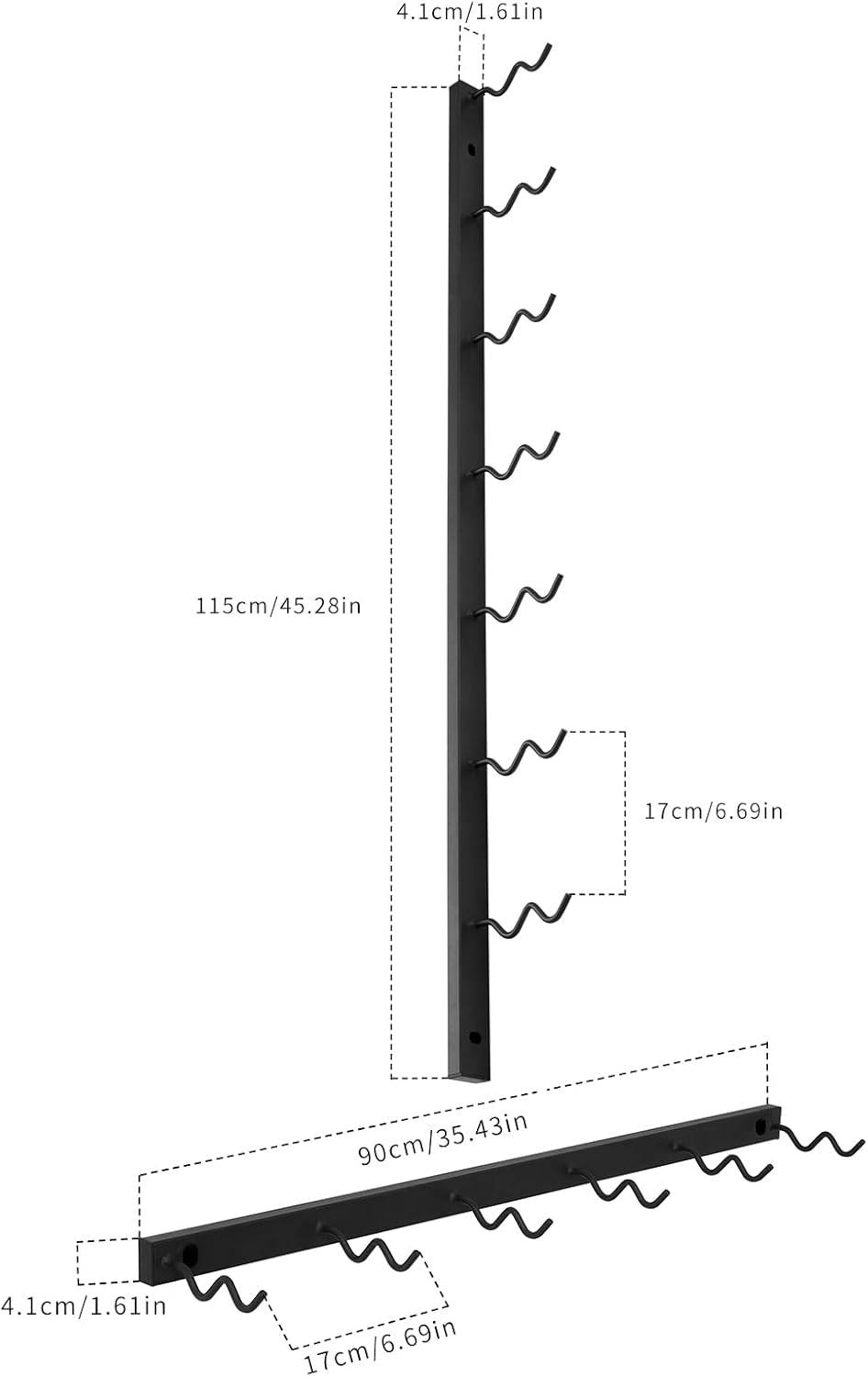 LAT Pulldown Storage,LAT Bar Organizer,LAT Pulldown Attachments.Attachment Storage Rack for Mag Grip - Home Gym Fitness Heavy Duty A-Frame Stand and Gym Wall Storage.（Pay attention to the spacing between hooks when hanging items）