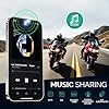 SWAREY Interfono Bluetooth Moto V8 5.2 con FM e Condivisione di Musica Auricolare Casco IP67 Cancellazione del Rumore DSP&CVC HiFi Stereo Coppia 1000M Sistema di Comunicazione (2 Unità, 2X Rider)