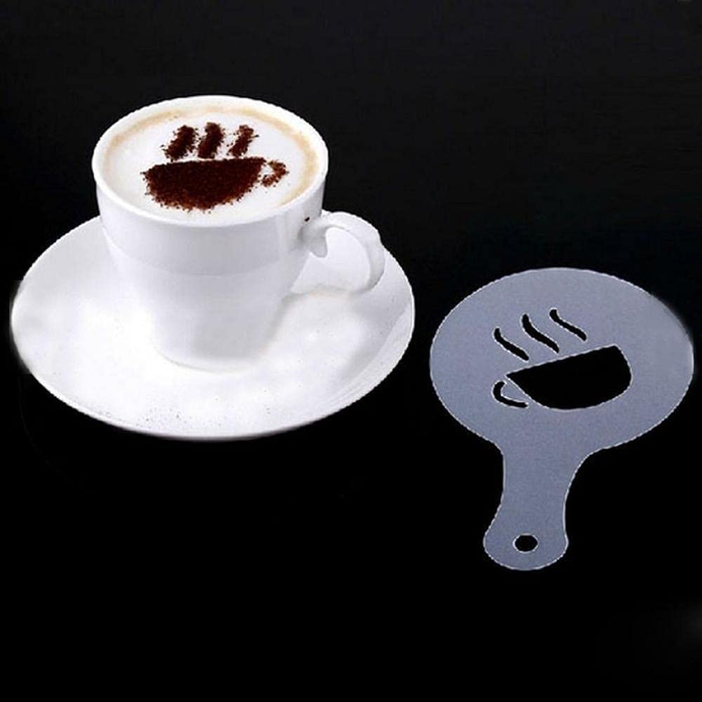 Szablony Do Kawy Szablon Do Ciasta Szablon Do Kawy16 Sztuk Coffee Cake Mold Fancy Coffee Cake Dekoracji Plastikowy Model Kawa Dekoracja Narzędzie Cappuccino Latte Formy