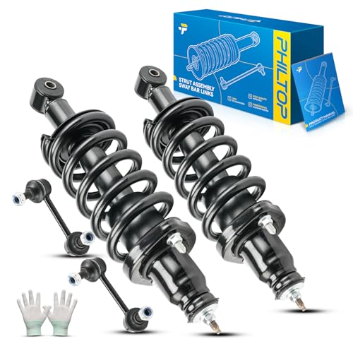 Image of PHILTOP Rear Struts Shock Absorber Sway Bar Links Kit Fit For Honda 2002-2006 CR-V,Complete Strut & Coil Spring Assembly 171380L,171380R,K80369,K8037