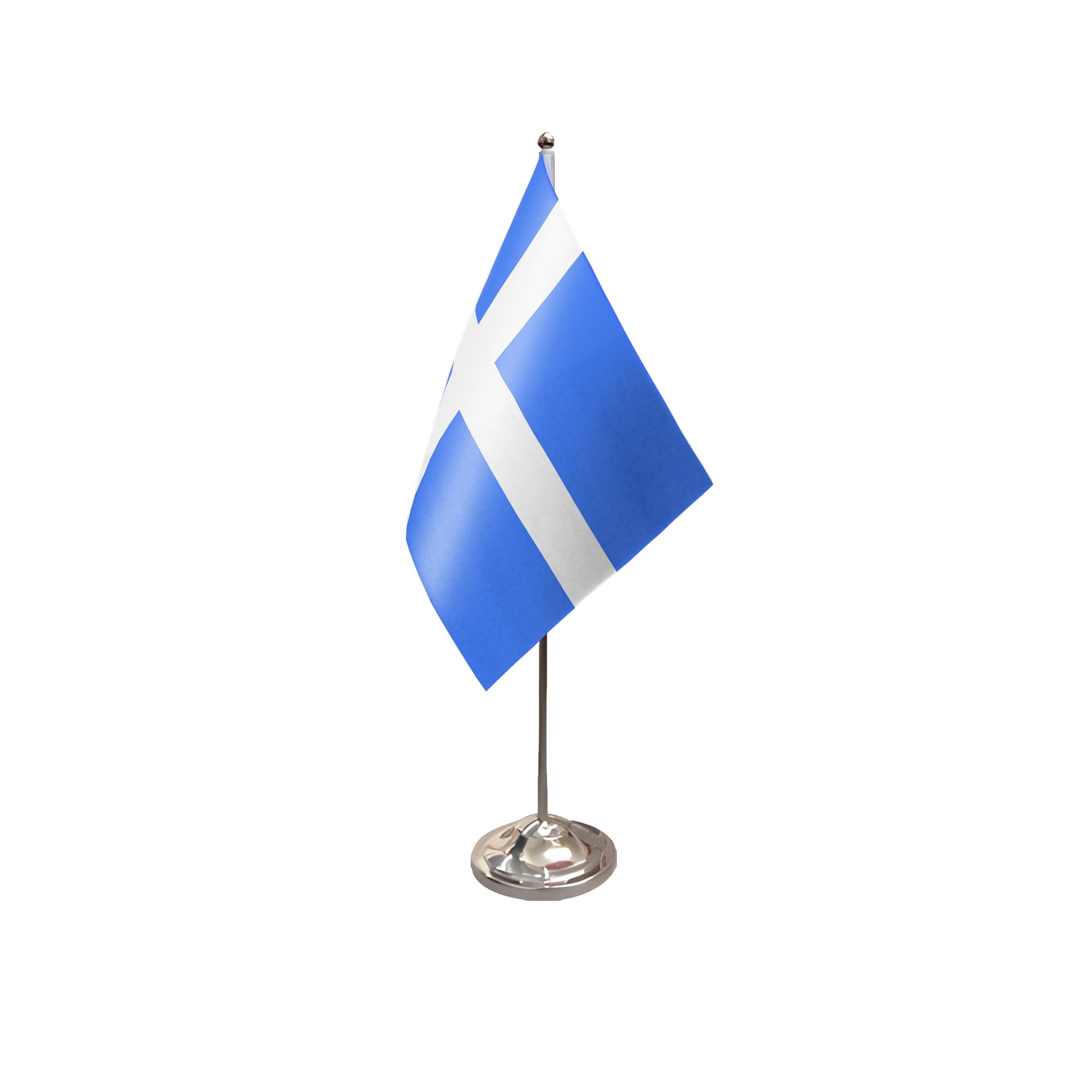 Flagtex Shetlands Satin Table Flag With Chrome Pole & Base