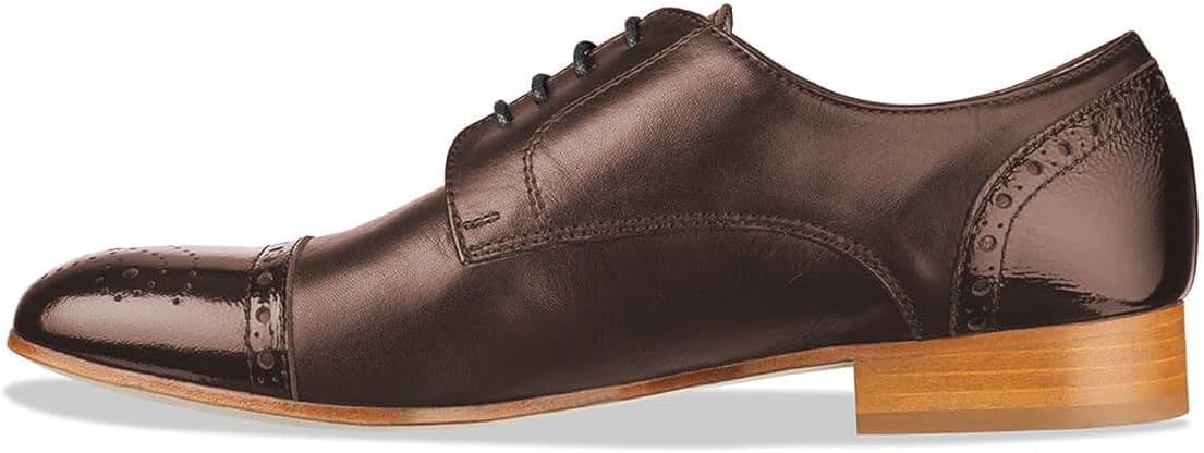 FSJ Women Perforated Lace-up Oxfords Multicolor Leather Cap Toe Comfort Flat Pumps Vintage Ladis Oxfords Shoes Size 4-15 US